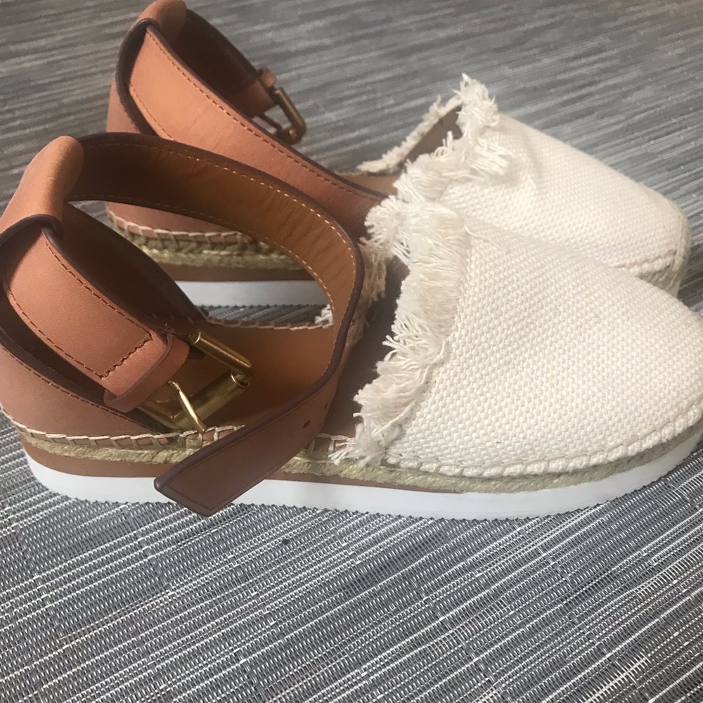 See by Chloe White Espadrilles- almost like new!